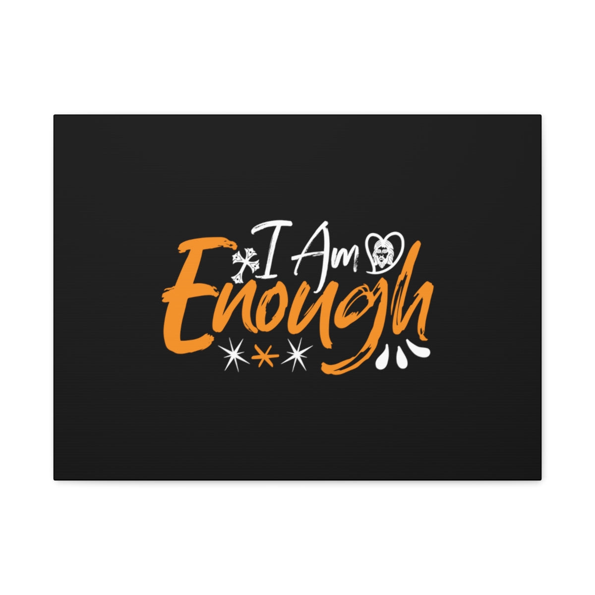 Scripture Walls I Am Enough Orange 2 Corinthians 12:9 Christian Wall Art Bible Verse Print Ready to Hang Unframed-Express Your Love Gifts