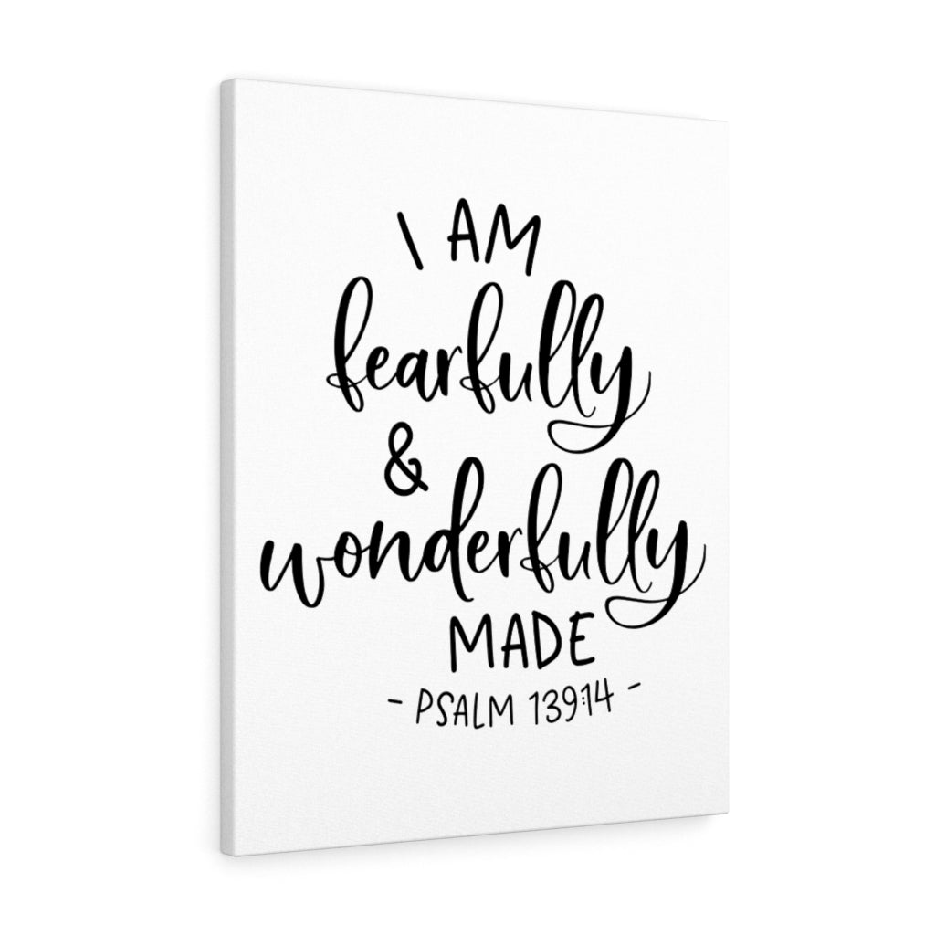 Scripture Walls I Am Fearfully Psalm 139:14 Bible Verse Canvas Christian Wall Art Ready to Hang Unframed-Express Your Love Gifts