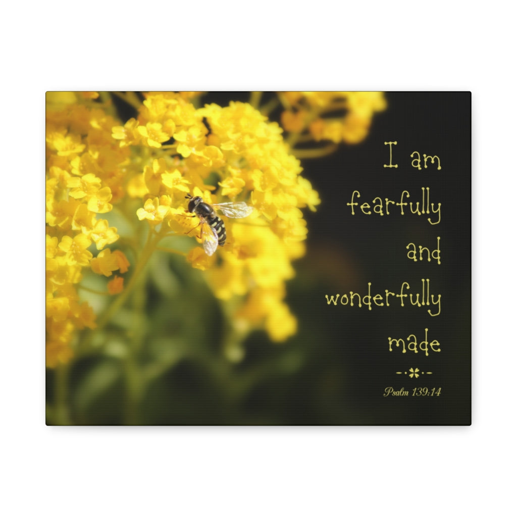 Scripture Walls I Am Fearfully Psalm 139:14 Bible Verse Canvas Christian Wall Art Ready to Hang Unframed-Express Your Love Gifts