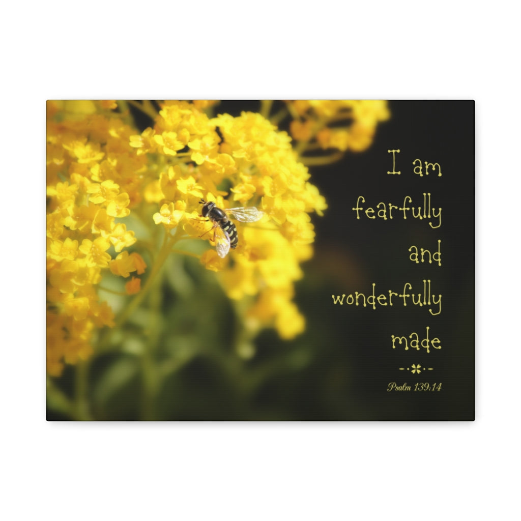 Scripture Walls I Am Fearfully Psalm 139:14 Bible Verse Canvas Christian Wall Art Ready to Hang Unframed-Express Your Love Gifts