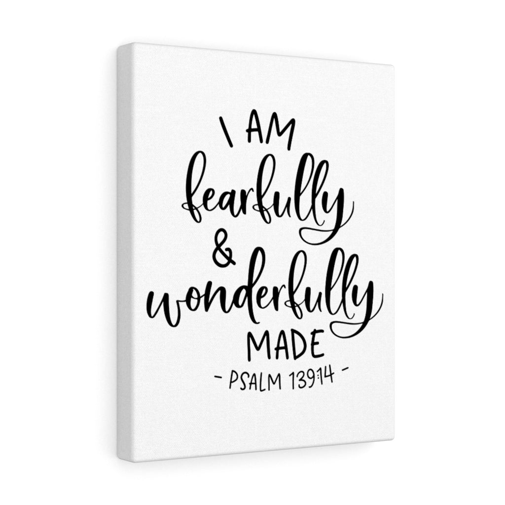 Scripture Walls I Am Fearfully Psalm 139:14 Bible Verse Canvas Christian Wall Art Ready to Hang Unframed-Express Your Love Gifts