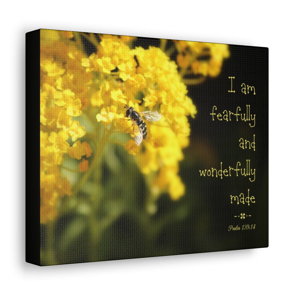Scripture Walls I Am Fearfully Psalm 139:14 Bible Verse Canvas Christian Wall Art Ready to Hang Unframed-Express Your Love Gifts