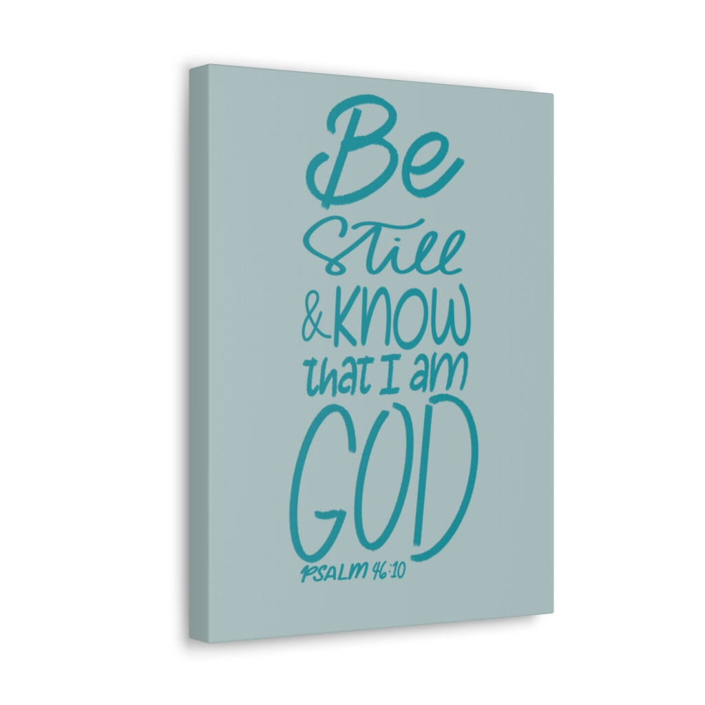 Scripture Walls I Am God Psalm 46:10 Bible Verse Canvas Christian Wall Art Ready to Hang Unframed-Express Your Love Gifts