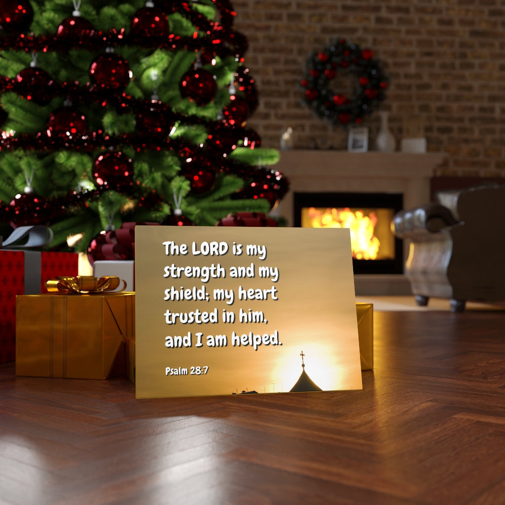 Scripture Walls I Am Helped Psalm 28:7 Bible Verse Canvas Christian Wall Art Ready to Hang Unframed-Express Your Love Gifts