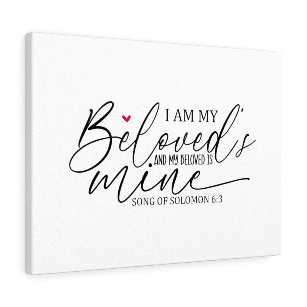 Scripture Walls I Am My Beloved Song Of Solomon 6:3 Bible Verse Canvas Christian Wall Art Ready to Hang Unframed-Express Your Love Gifts