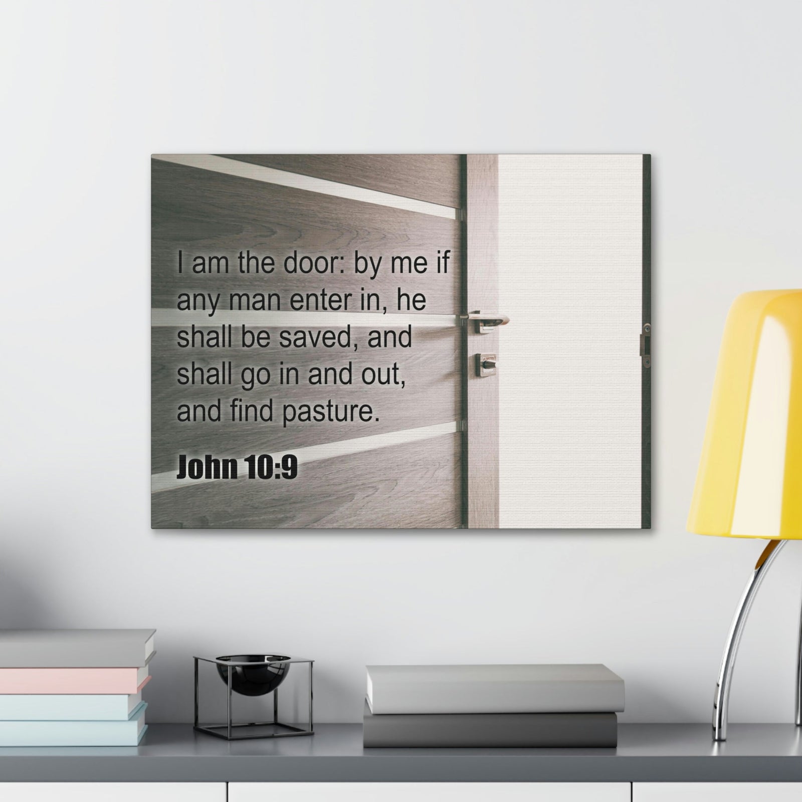Scripture Walls I Am The Door John 10:9 Bible Verse Canvas Christian Wall Art Ready to Hang Unframed-Express Your Love Gifts