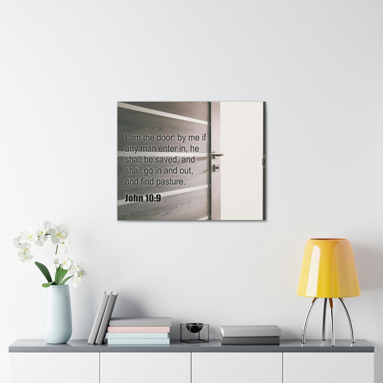 Scripture Walls I Am The Door John 10:9 Bible Verse Canvas Christian Wall Art Ready to Hang Unframed-Express Your Love Gifts