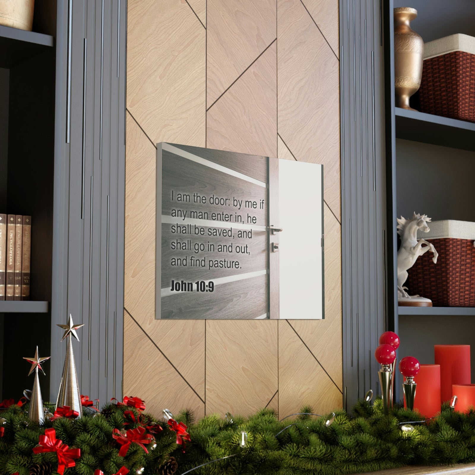 Scripture Walls I Am The Door John 10:9 Bible Verse Canvas Christian Wall Art Ready to Hang Unframed-Express Your Love Gifts