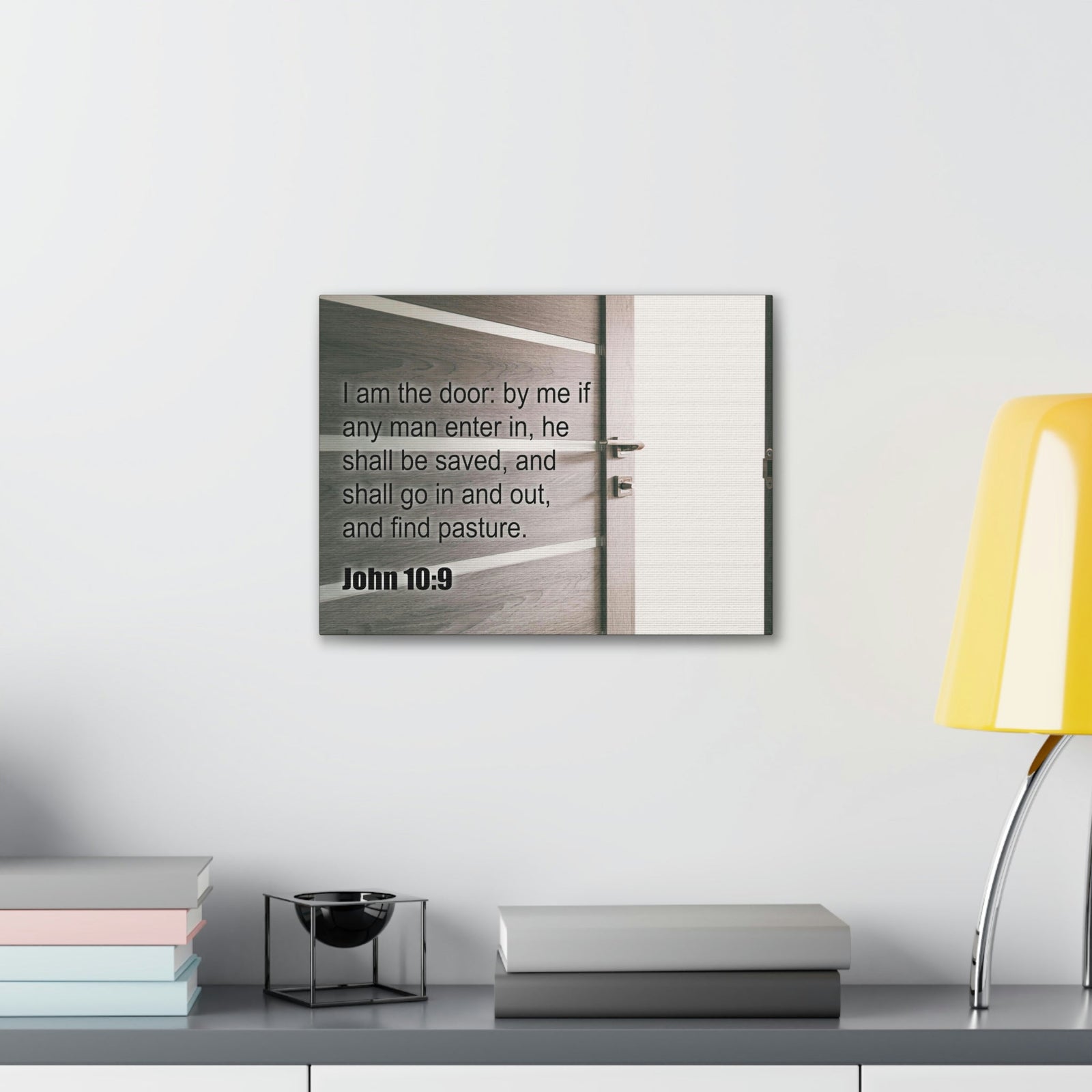 Scripture Walls I Am The Door John 10:9 Bible Verse Canvas Christian Wall Art Ready to Hang Unframed-Express Your Love Gifts