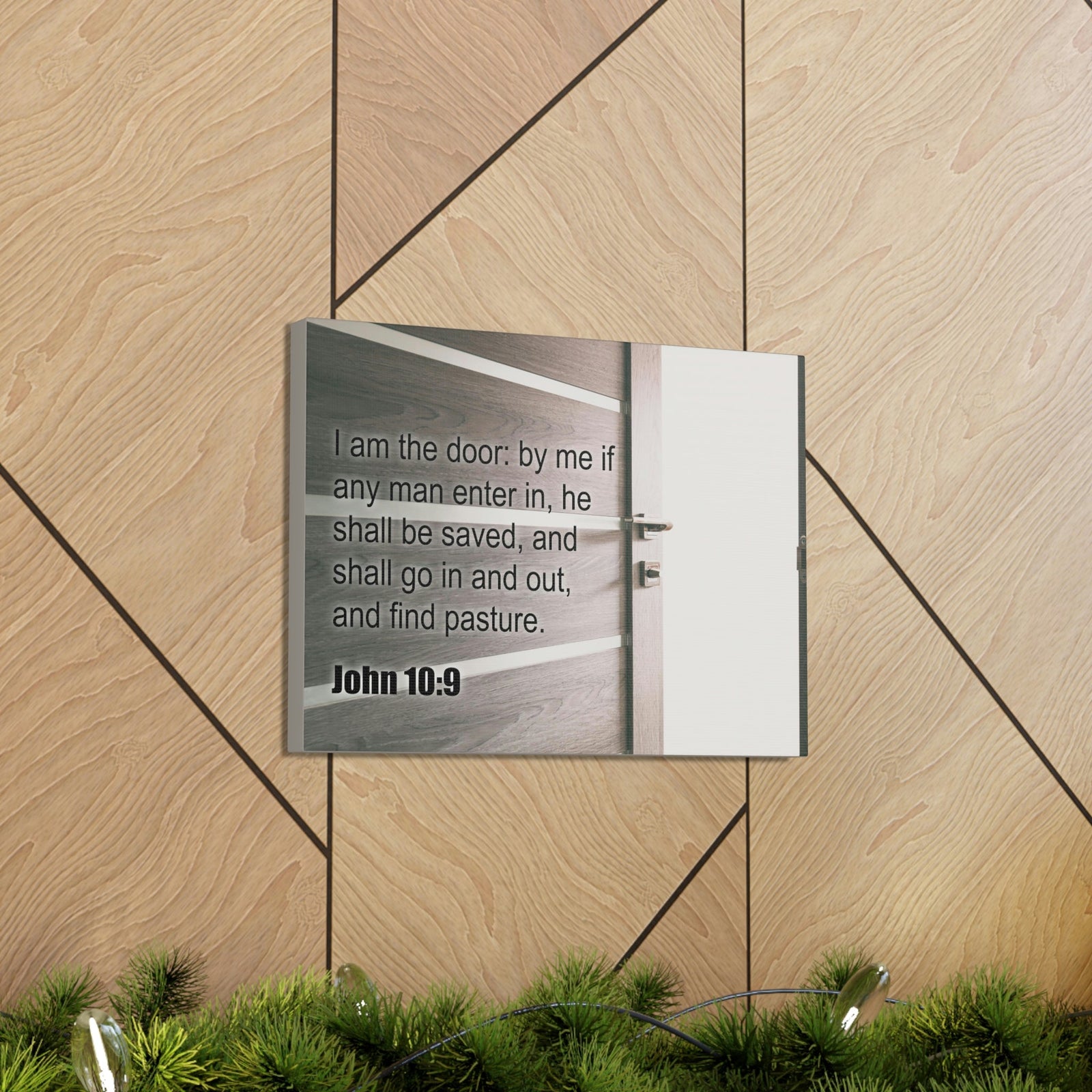 Scripture Walls I Am The Door John 10:9 Bible Verse Canvas Christian Wall Art Ready to Hang Unframed-Express Your Love Gifts