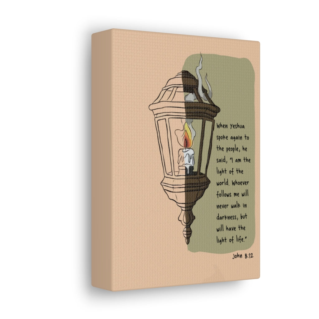 Scripture Walls I Am The Light John 8:12 Bible Verse Canvas Christian Wall Art Ready to Hang Unframed-Express Your Love Gifts