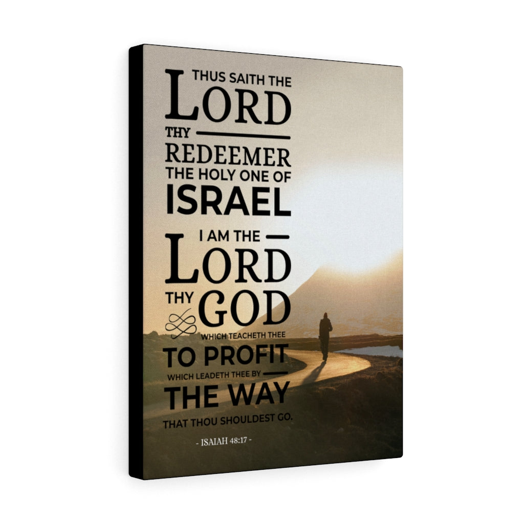 Scripture Walls I Am The Lord Thy God Isaiah 48:17 Bible Verse Canvas Christian Wall Art Ready to Hang Unframed-Express Your Love Gifts