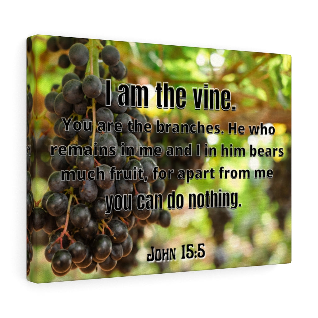 Scripture Walls I Am The Vine John 15:5 Bible Verse Canvas Christian Wall Art Ready to Hang Unframed-Express Your Love Gifts