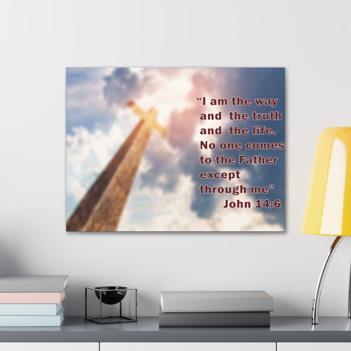 Scripture Walls I Am The Way John 14:6 Bible Verse Canvas Christian Wall Art Bible Verse Print Ready To Hang Unframed-Express Your Love Gifts