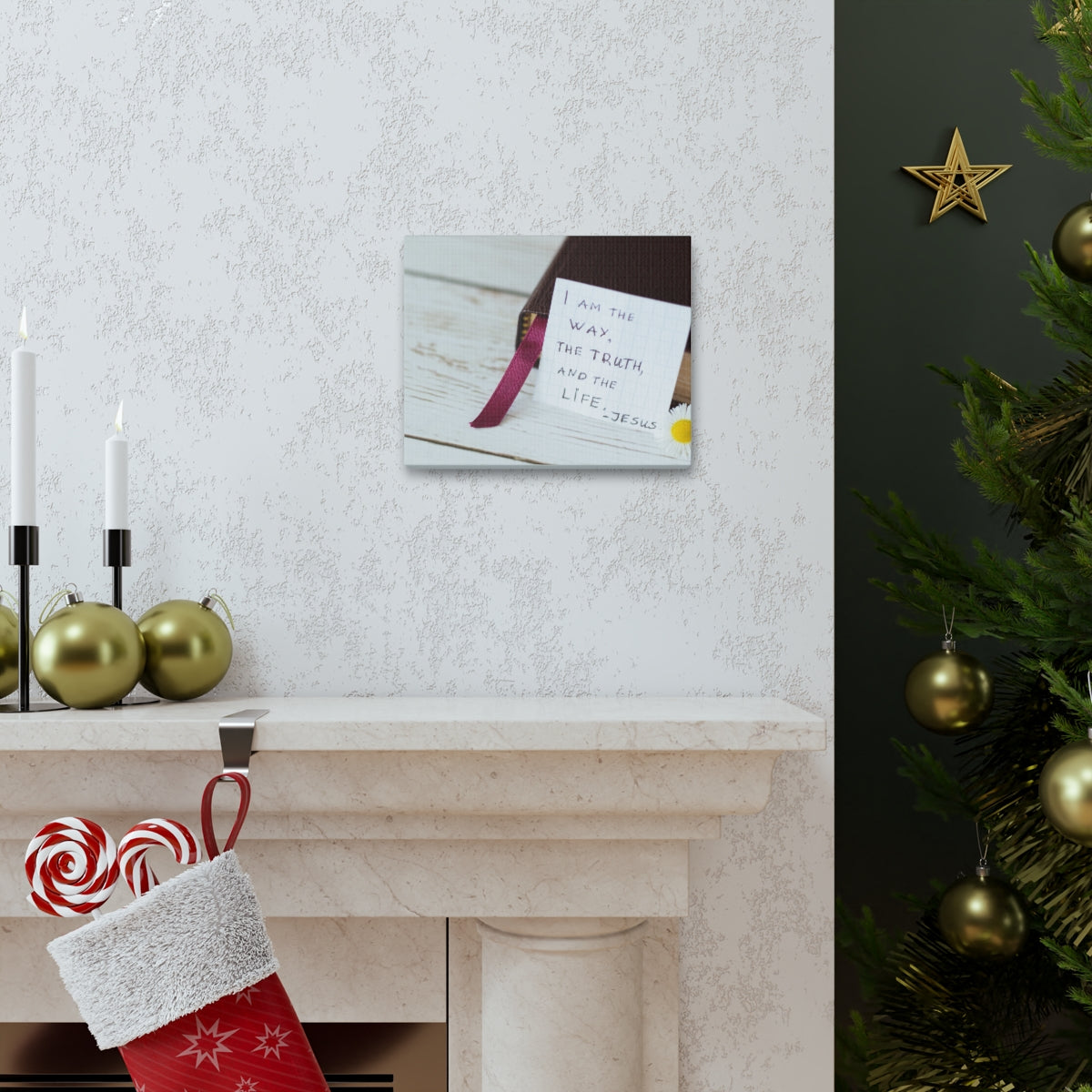 Scripture Walls I Am The Way John 14:6 Christian Wall Art Bible Verse Print Ready to Hang Unframed-Express Your Love Gifts