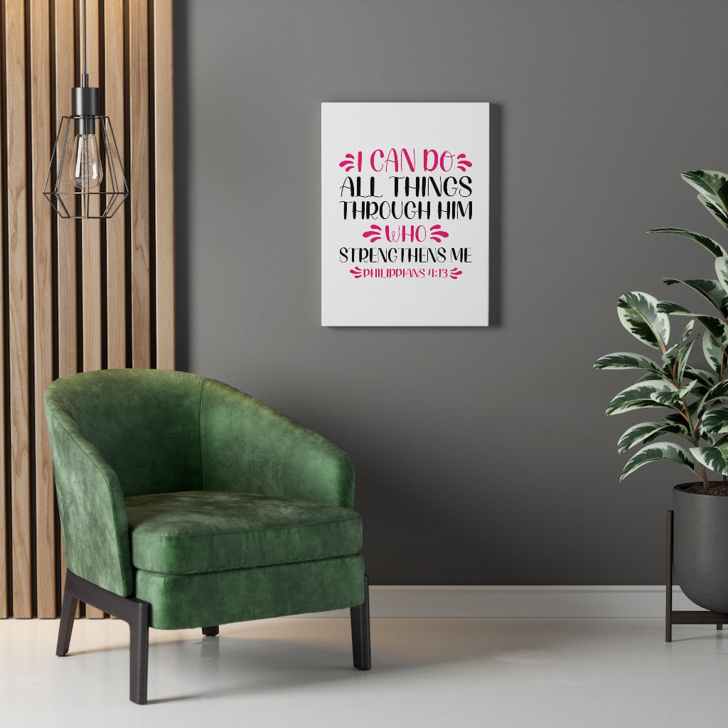 Scripture Walls I Can Do All Things Philippians 4:13 Bible Verse Canvas Christian Wall Art Ready to Hang Unframed-Express Your Love Gifts