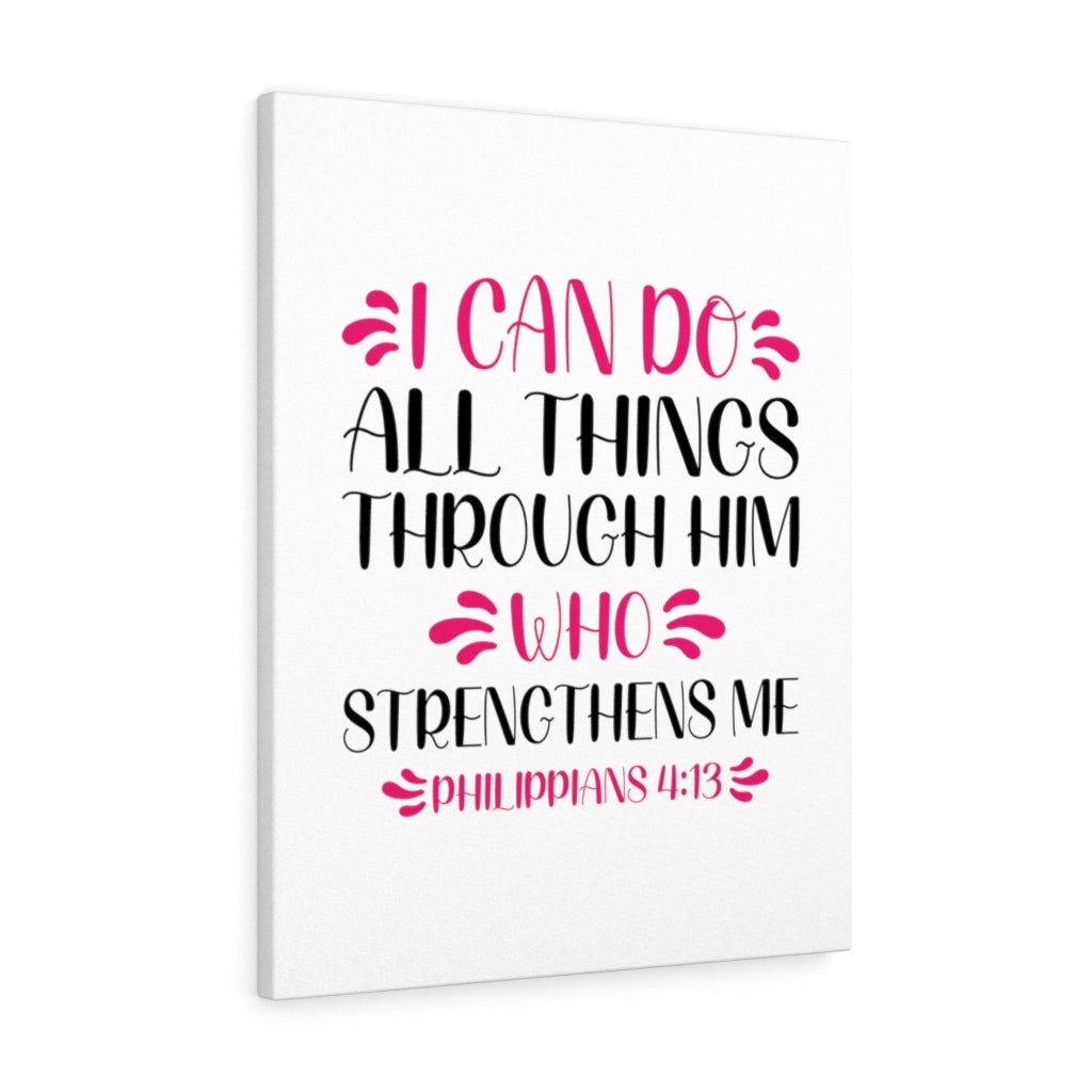 Scripture Walls I Can Do All Things Philippians 4:13 Bible Verse Canvas Christian Wall Art Ready to Hang Unframed-Express Your Love Gifts