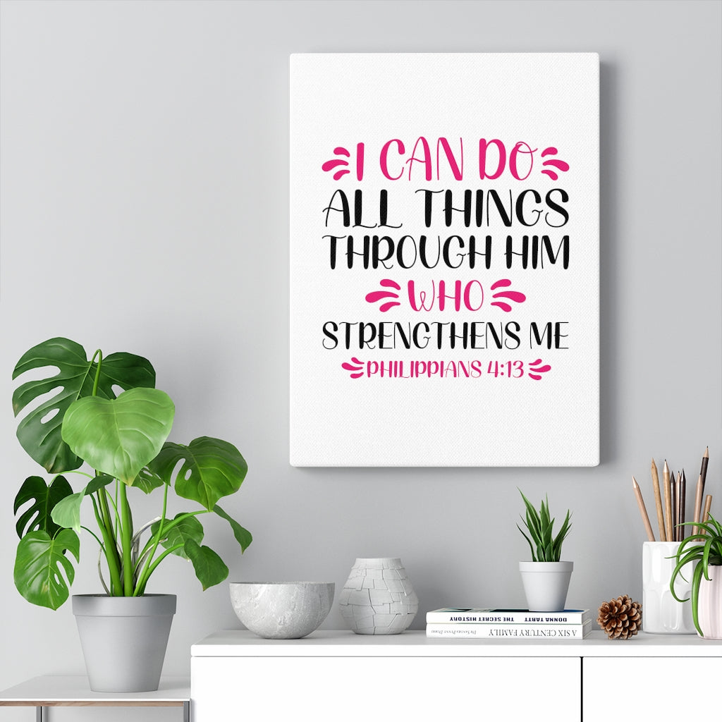 Scripture Walls I Can Do All Things Philippians 4:13 Bible Verse Canvas Christian Wall Art Ready to Hang Unframed-Express Your Love Gifts