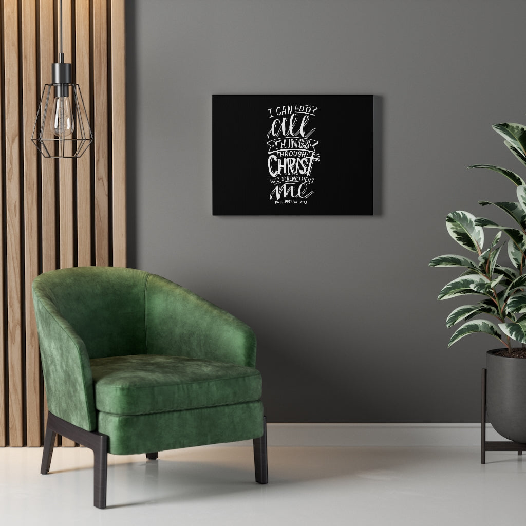 Scripture Walls I Can Do All Things Philippians 4:13 White Bible Verse Canvas Christian Wall Art Ready to Hang Unframed-Express Your Love Gifts