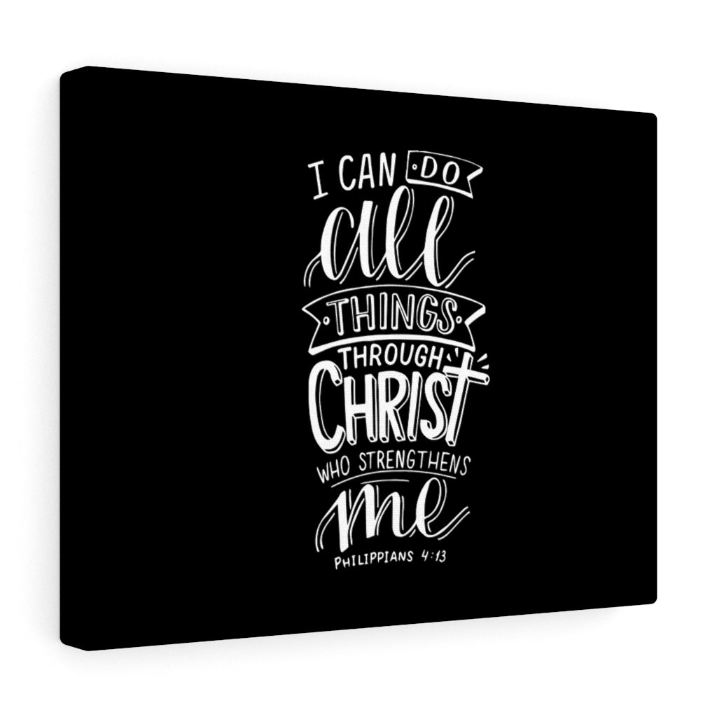 Scripture Walls I Can Do All Things Philippians 4:13 White Bible Verse Canvas Christian Wall Art Ready to Hang Unframed-Express Your Love Gifts