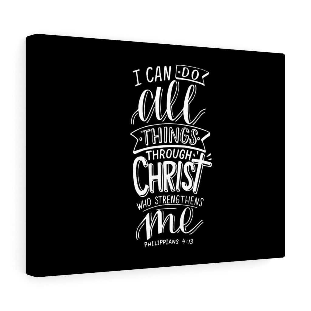 Scripture Walls I Can Do All Things Philippians 4:13 White Bible Verse Canvas Christian Wall Art Ready to Hang Unframed-Express Your Love Gifts