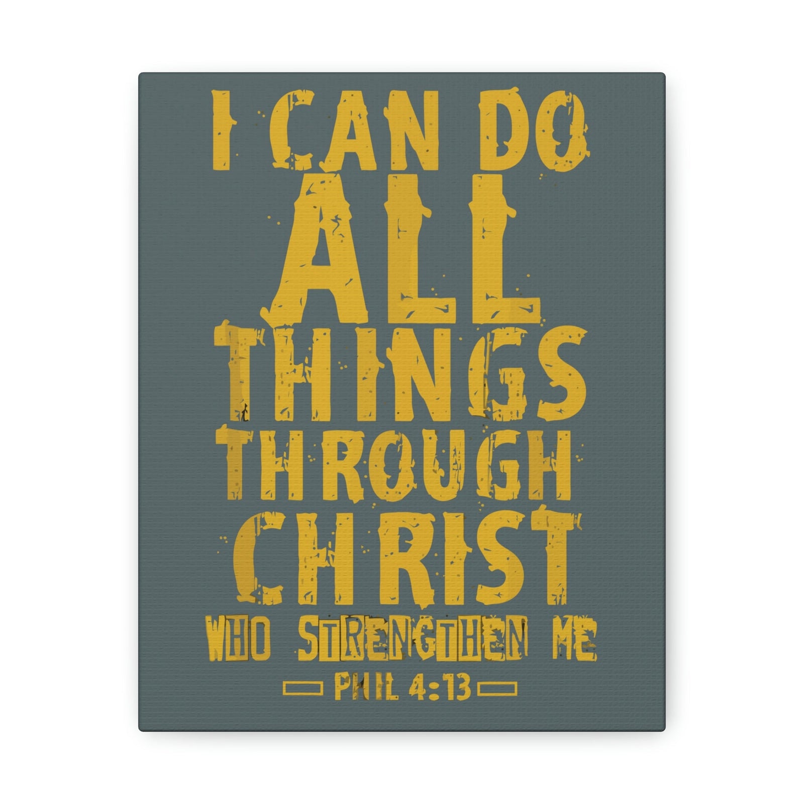 Scripture Walls I Can Do All Things Philippians 4:13 Yellow Bible Verse Canvas Christian Wall Art Ready To Hang Unframed-Express Your Love Gifts