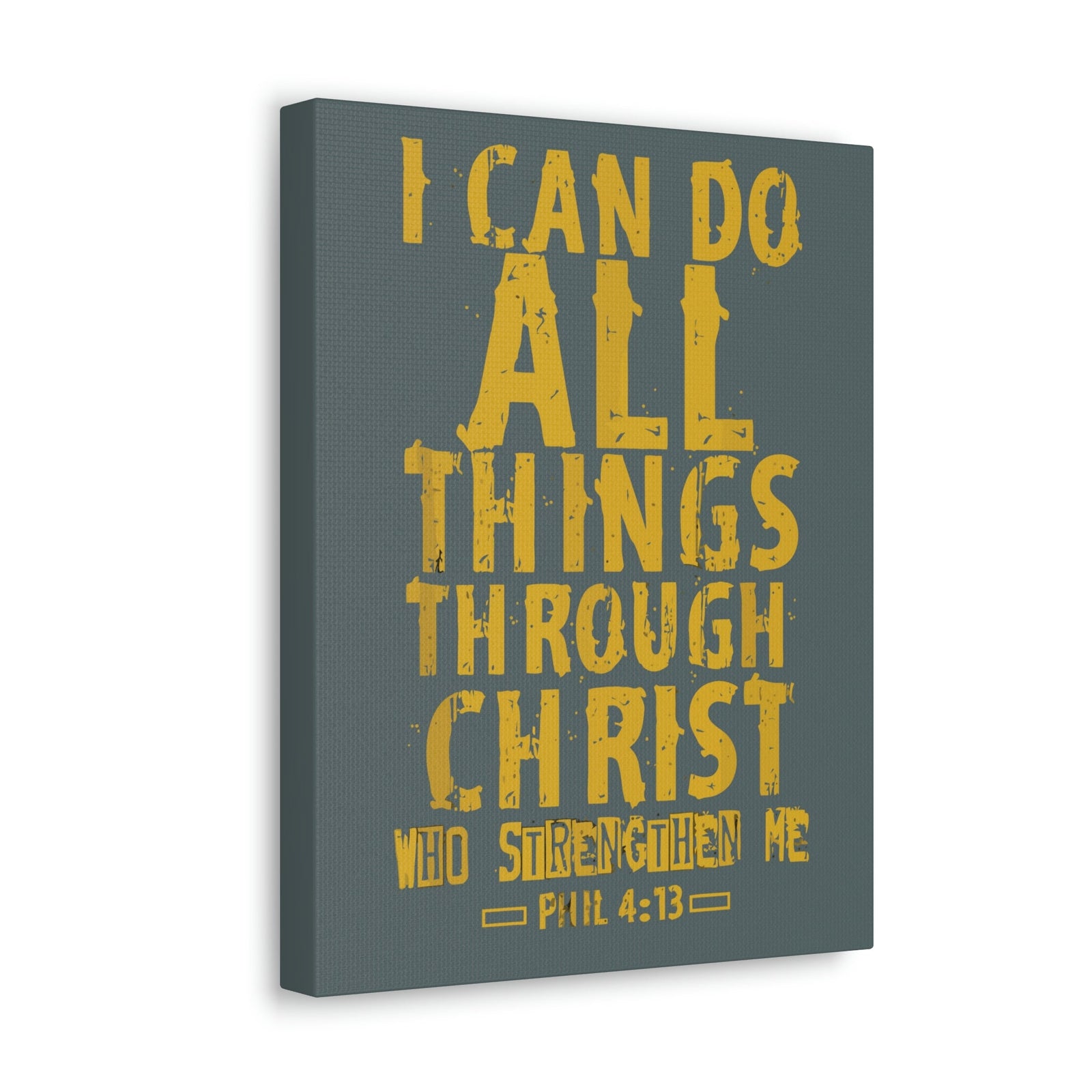 Scripture Walls I Can Do All Things Philippians 4:13 Yellow Bible Verse Canvas Christian Wall Art Ready To Hang Unframed-Express Your Love Gifts