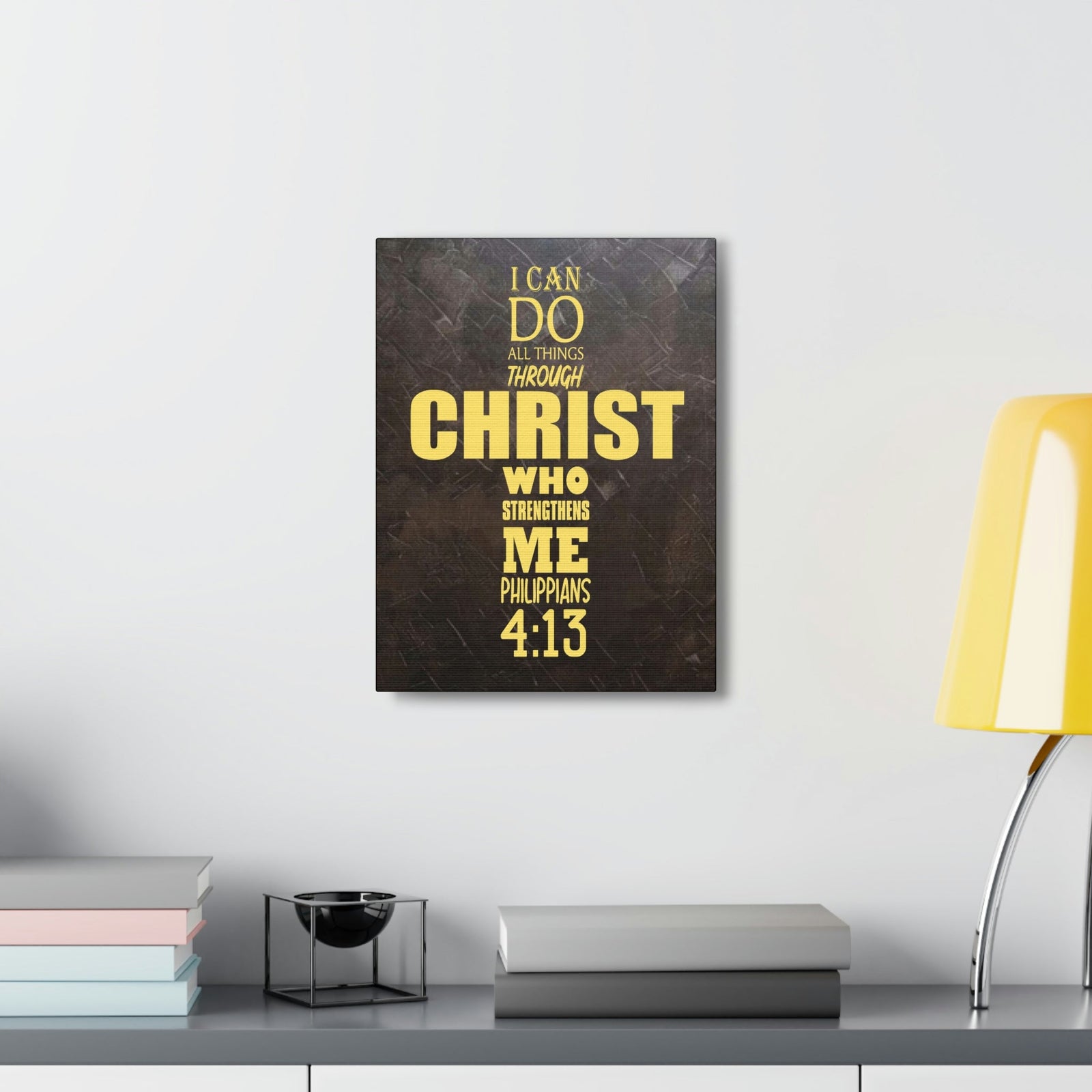 Scripture Walls I Can Do All Things Through Christ Philippians 4:13 Bible Verse Canvas Christian Wall Art Ready to Hang Unframed-Express Your Love Gifts