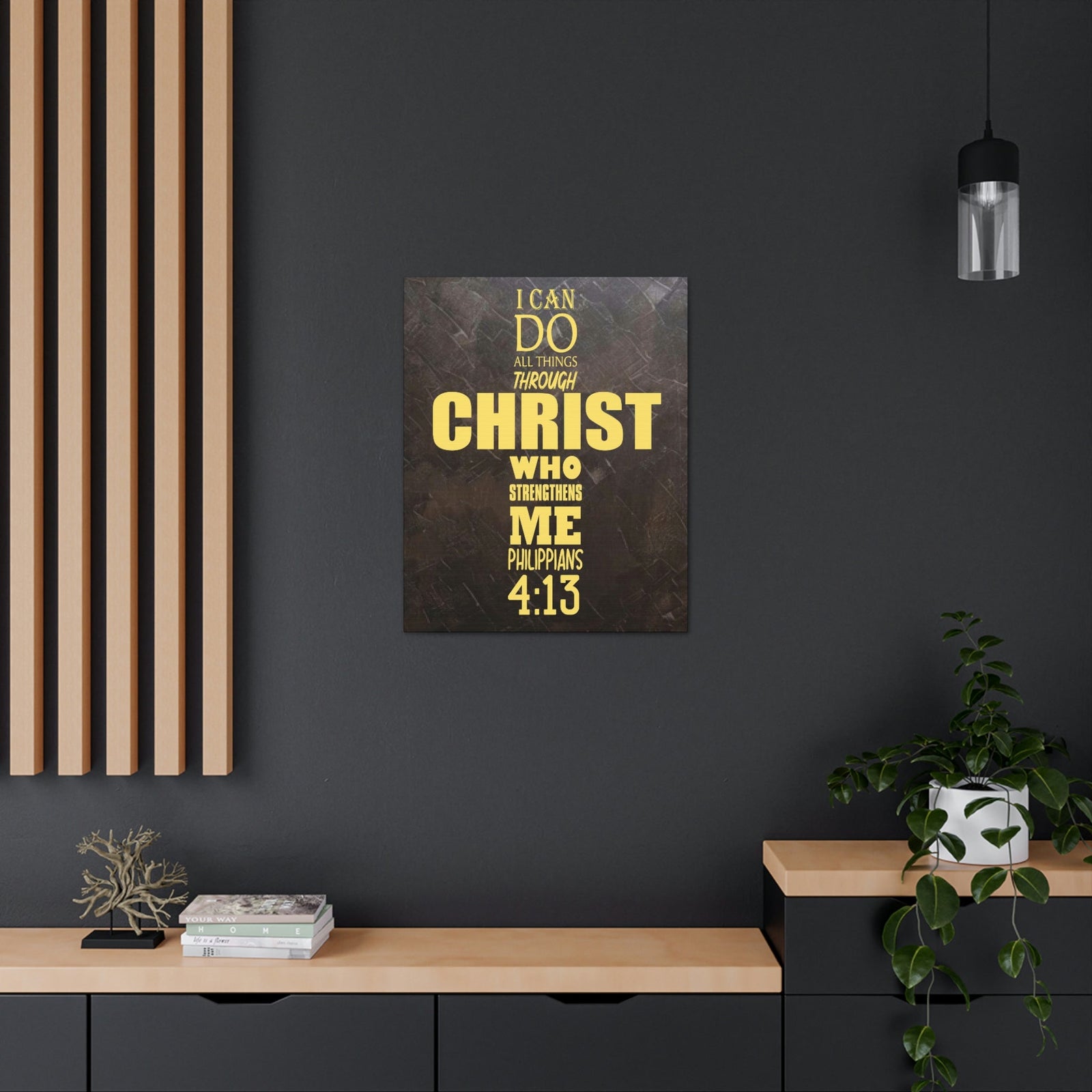 Scripture Walls I Can Do All Things Through Christ Philippians 4:13 Bible Verse Canvas Christian Wall Art Ready to Hang Unframed-Express Your Love Gifts