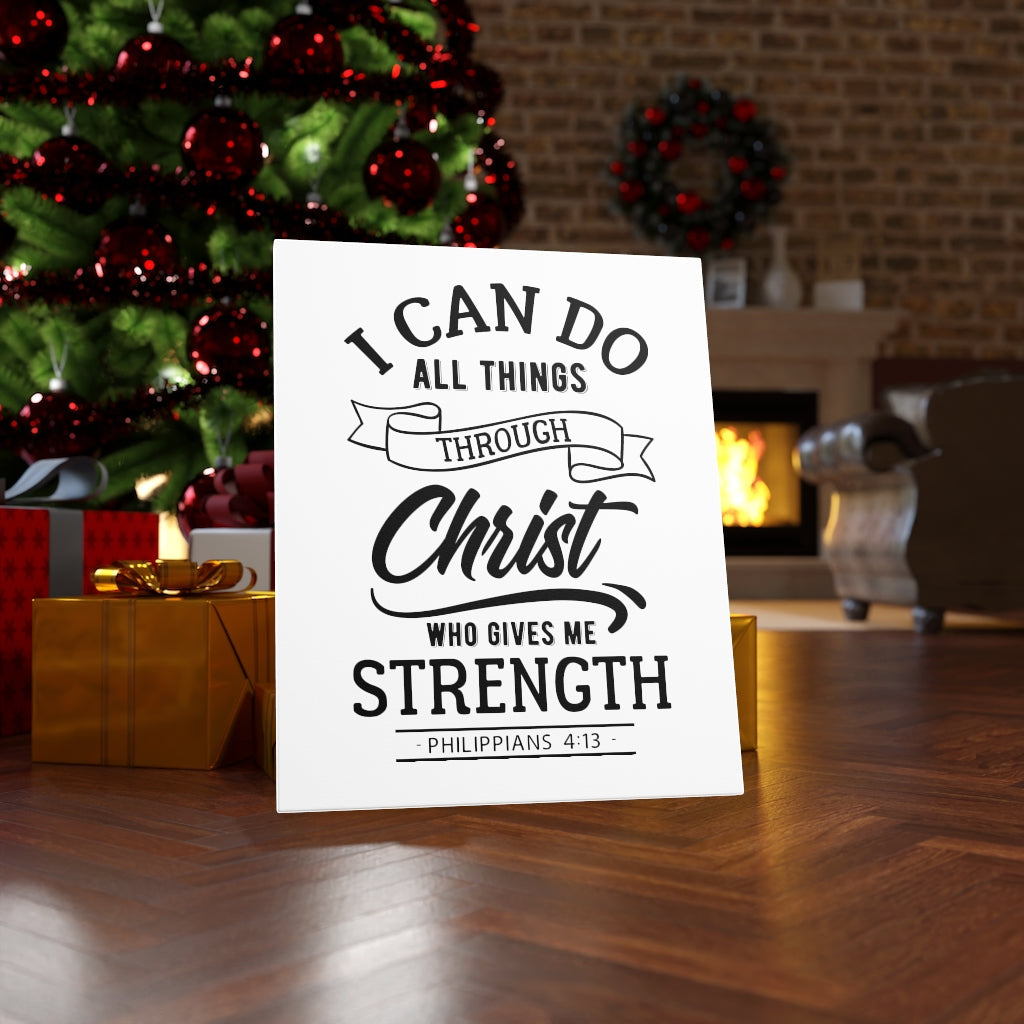 Scripture Walls I Can Do All Things Through Christ Philippians 4:13 Bible Verse Canvas Christian Wall Art Ready to Hang Unframed-Express Your Love Gifts