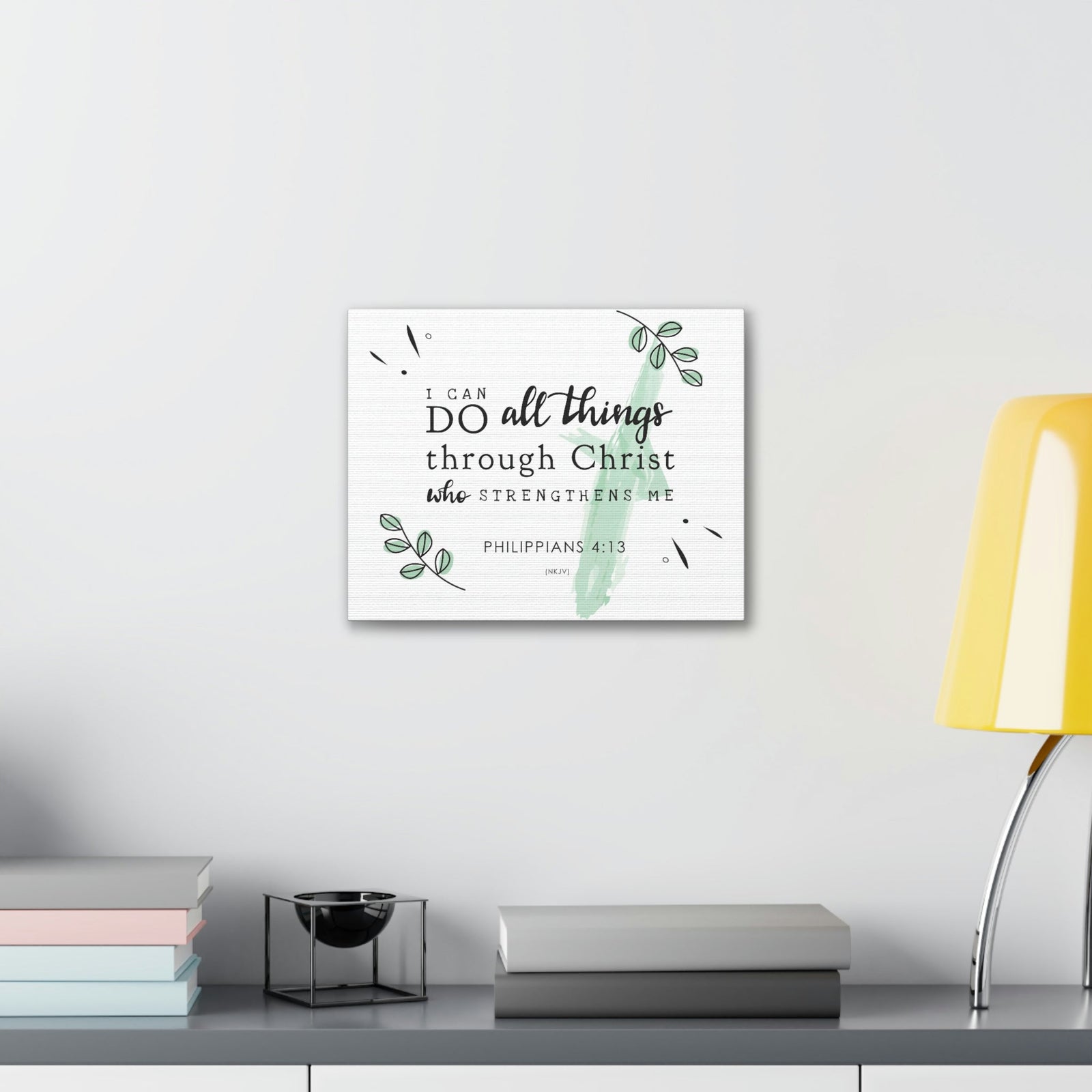 Scripture Walls I Can Do All Things Through Christ Philippians 4:13 Bible Verse Canvas Christian Wall Art Ready to Hang Unframed-Express Your Love Gifts