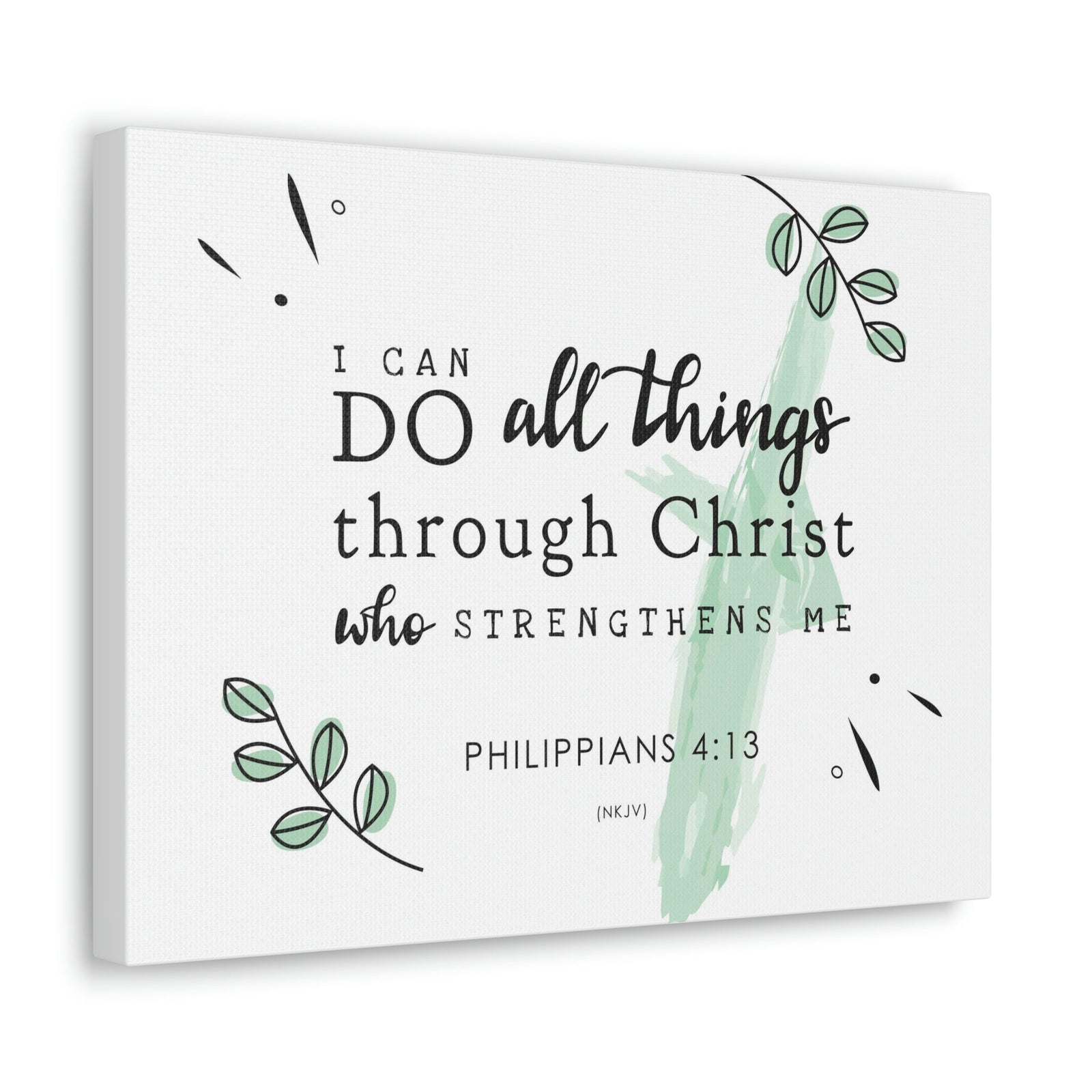 Scripture Walls I Can Do All Things Through Christ Philippians 4:13 Bible Verse Canvas Christian Wall Art Ready to Hang Unframed-Express Your Love Gifts