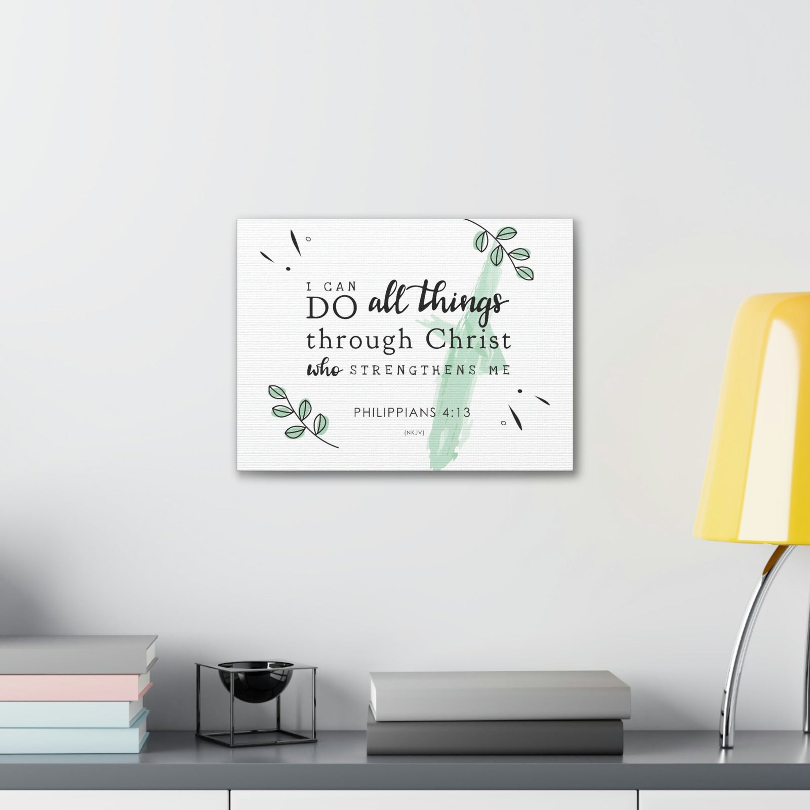 Scripture Walls I Can Do All Things Through Christ Philippians 4:13 Bible Verse Canvas Christian Wall Art Ready to Hang Unframed-Express Your Love Gifts