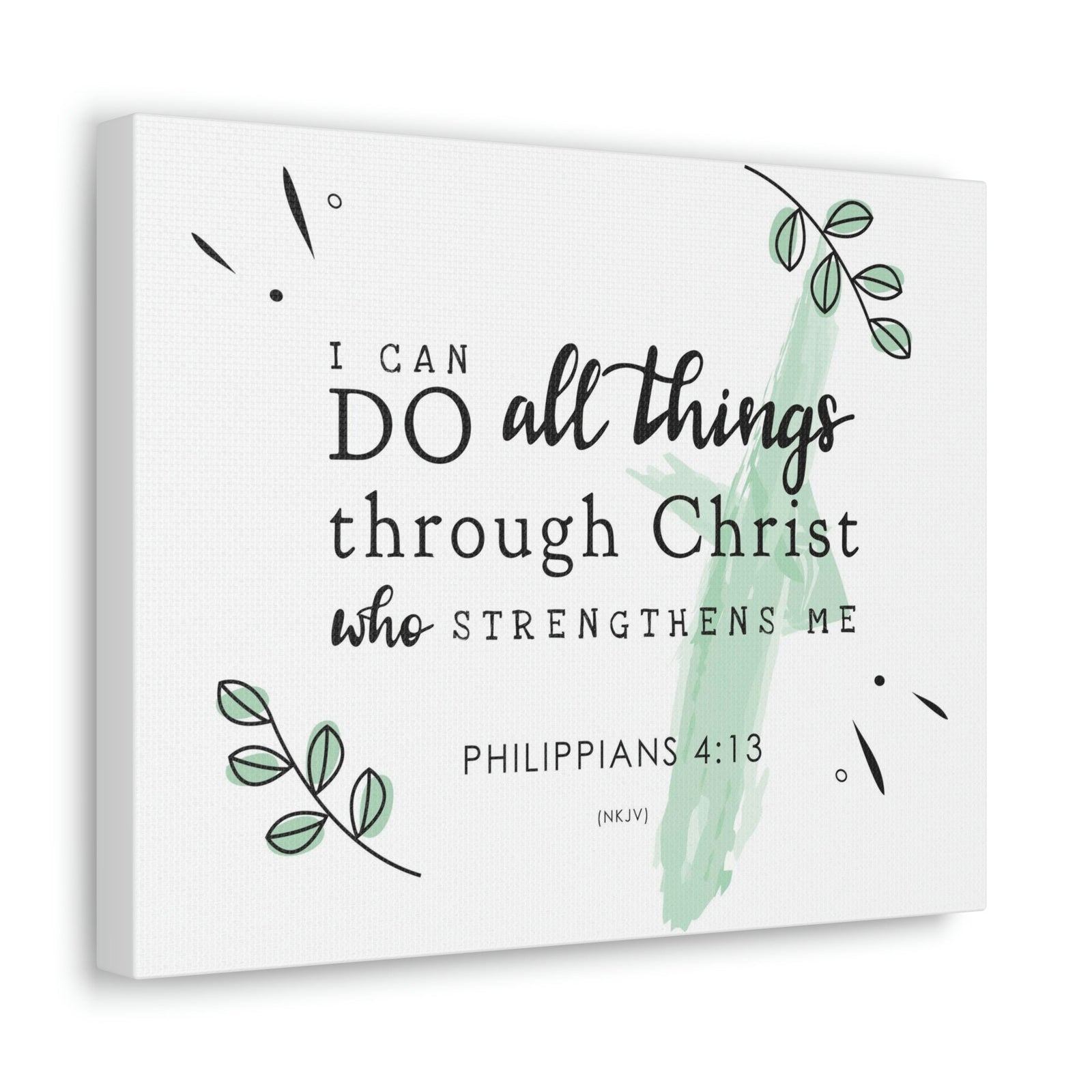 Scripture Walls I Can Do All Things Through Christ Philippians 4:13 Bible Verse Canvas Christian Wall Art Ready to Hang Unframed-Express Your Love Gifts