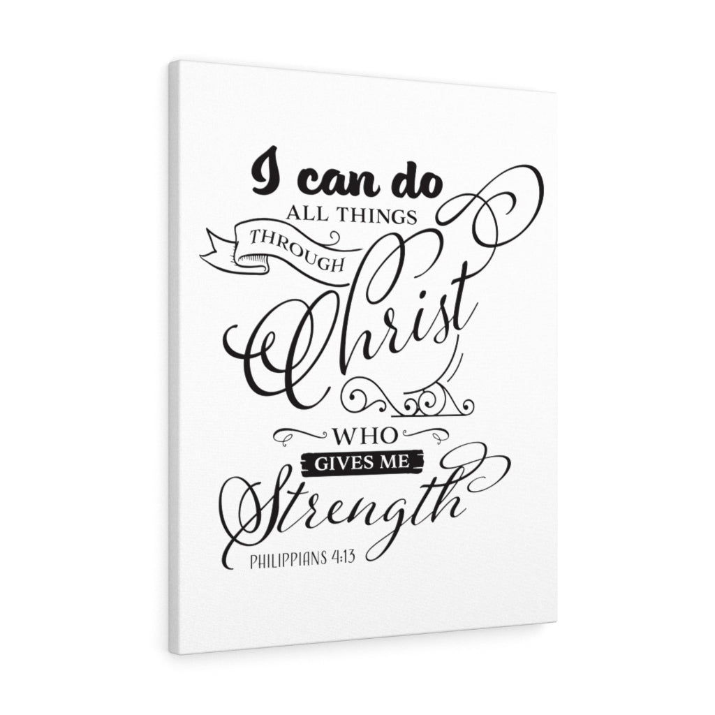 Scripture Walls I Can Do White Philippians 4:13 Bible Verse Canvas Christian Wall Art Ready to Hang Unframed-Express Your Love Gifts
