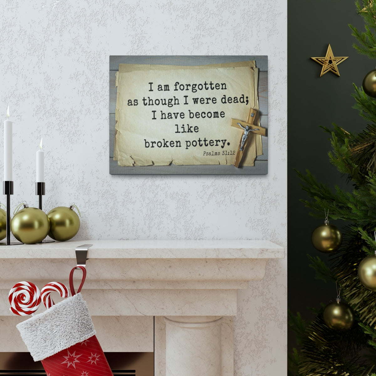 Scripture Walls I Have Become Psalm 31:12 Bible Verse Canvas Christian Wall Art Ready to Hang Unframed-Express Your Love Gifts