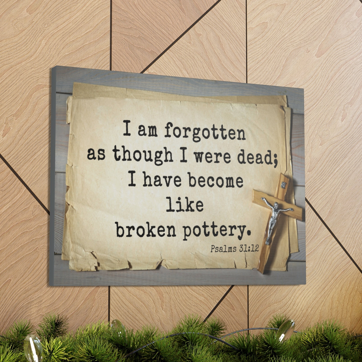 Scripture Walls I Have Become Psalm 31:12 Bible Verse Canvas Christian Wall Art Ready to Hang Unframed-Express Your Love Gifts