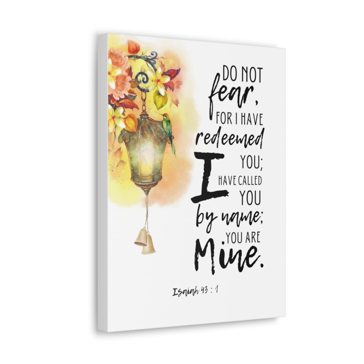 Scripture Walls I Have Called You Isaiah 43:1 Floral Bible Verse Canvas Christian Wall Art Ready to Hang Unframed-Express Your Love Gifts