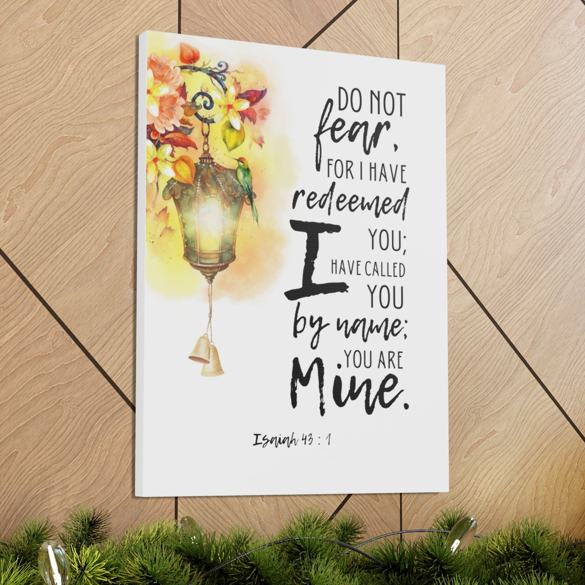 Scripture Walls I Have Called You Isaiah 43:1 Floral Bible Verse Canvas Christian Wall Art Ready to Hang Unframed-Express Your Love Gifts