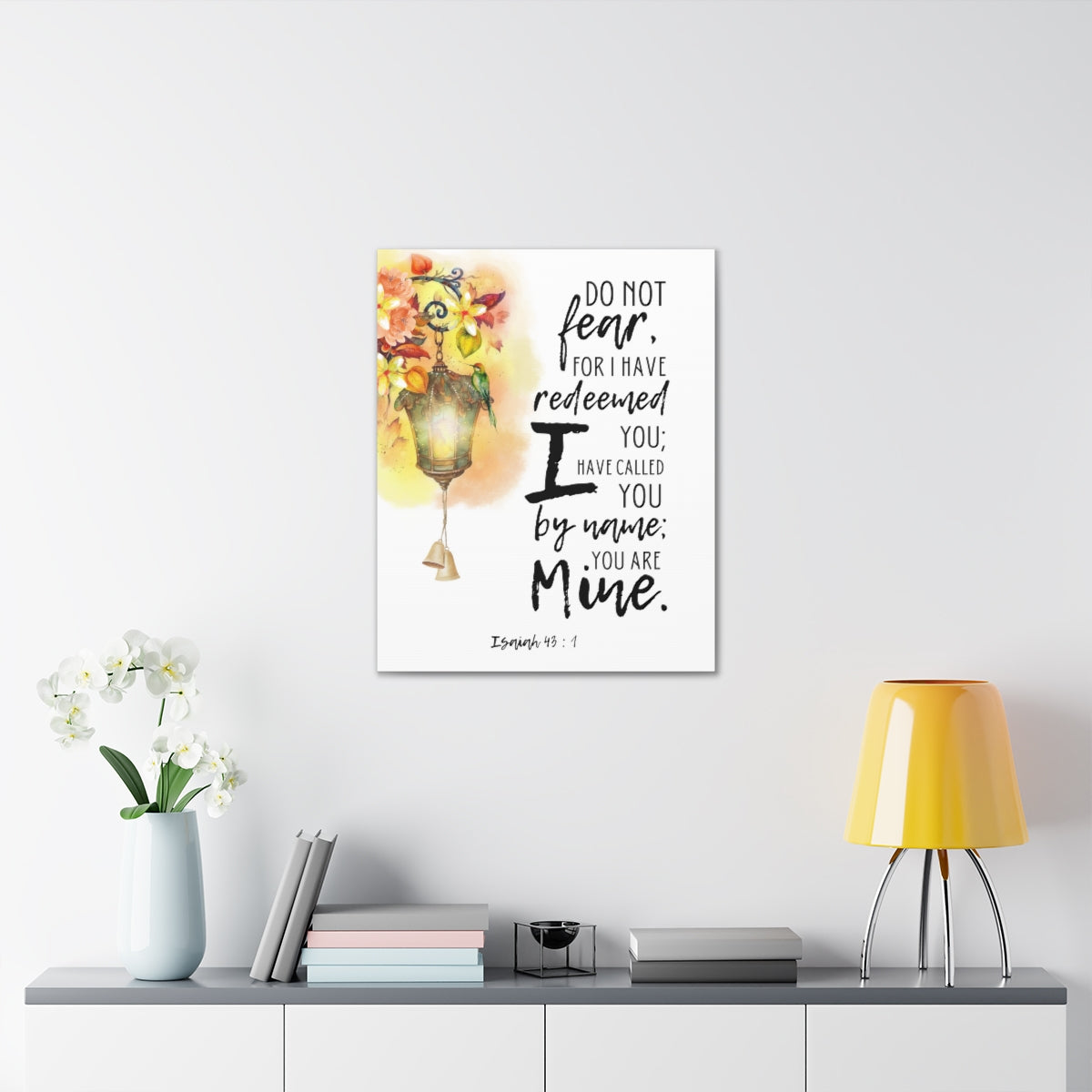 Scripture Walls I Have Called You Isaiah 43:1 Floral Bible Verse Canvas Christian Wall Art Ready to Hang Unframed-Express Your Love Gifts