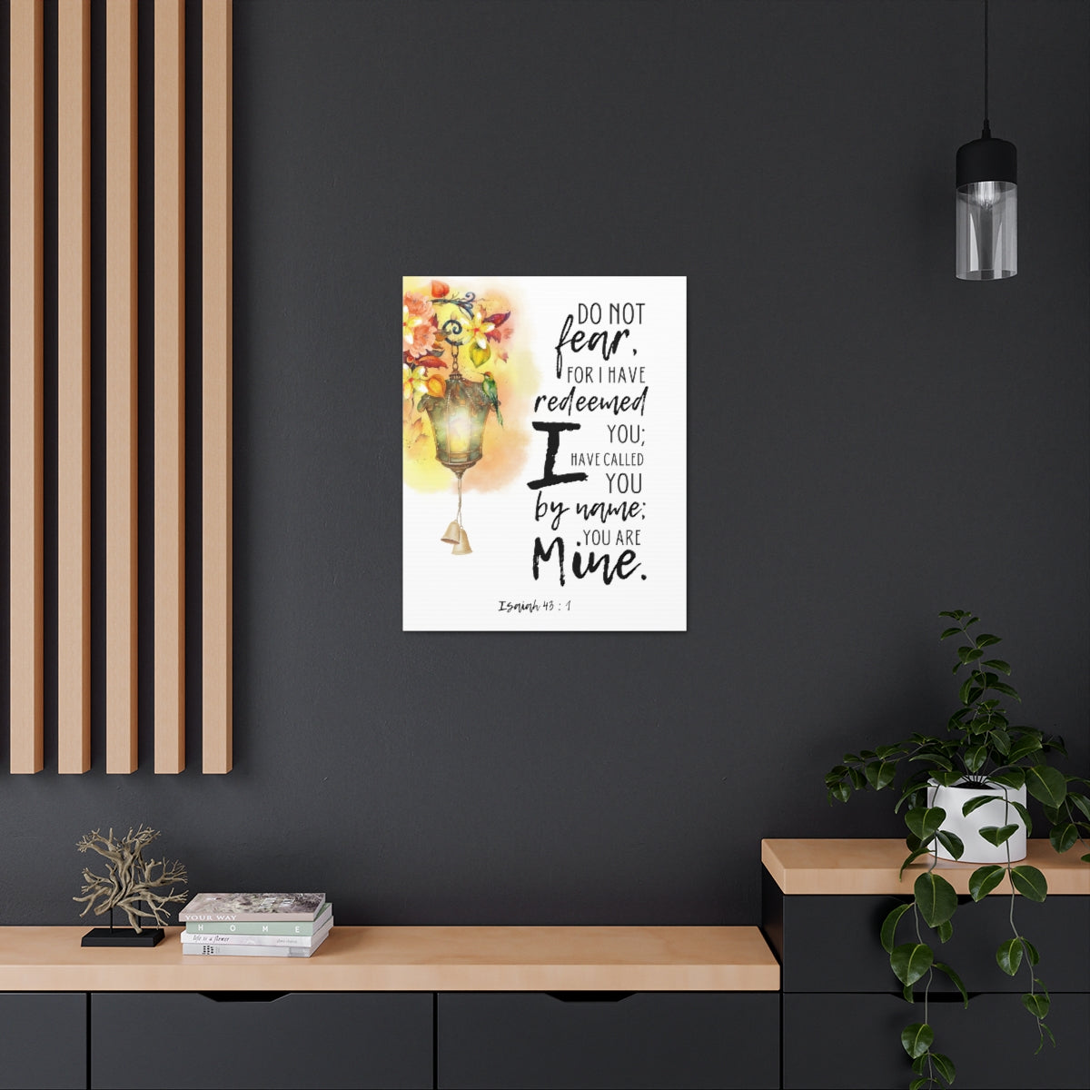 Scripture Walls I Have Called You Isaiah 43:1 Floral Bible Verse Canvas Christian Wall Art Ready to Hang Unframed-Express Your Love Gifts