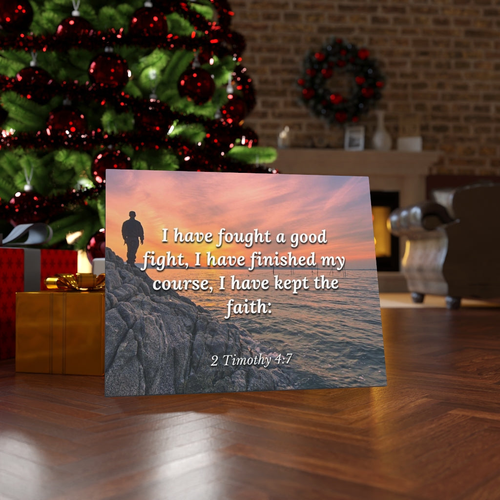 Scripture Walls I have Kept The Faith 2 Timothy 4:7 Bible Verse Canvas Christian Wall Art Ready to Hang Unframed-Express Your Love Gifts