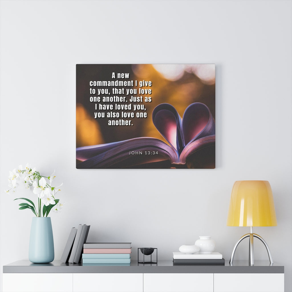Scripture Walls I Have Loved You John 13:34 Bible Verse Canvas Christian Wall Art Ready to Hang Unframed-Express Your Love Gifts