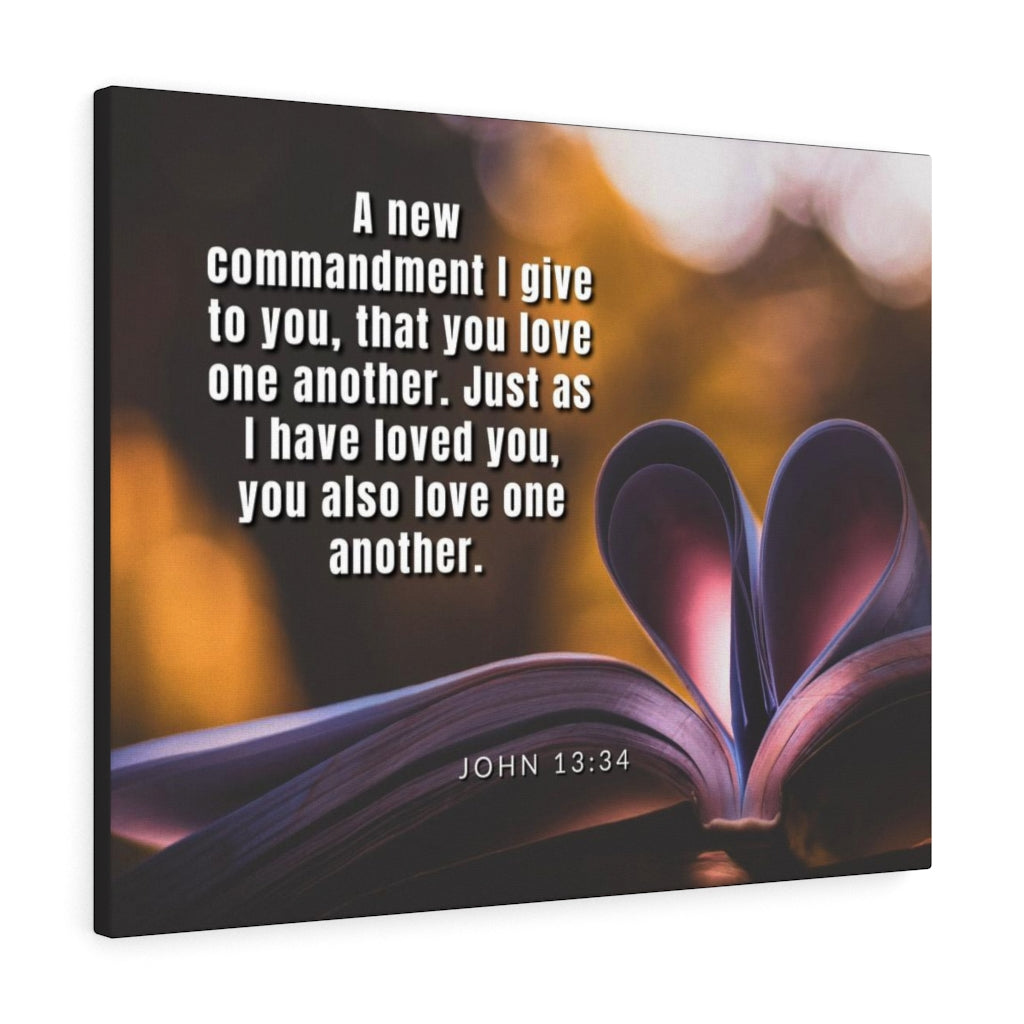 Scripture Walls I Have Loved You John 13:34 Bible Verse Canvas Christian Wall Art Ready to Hang Unframed-Express Your Love Gifts