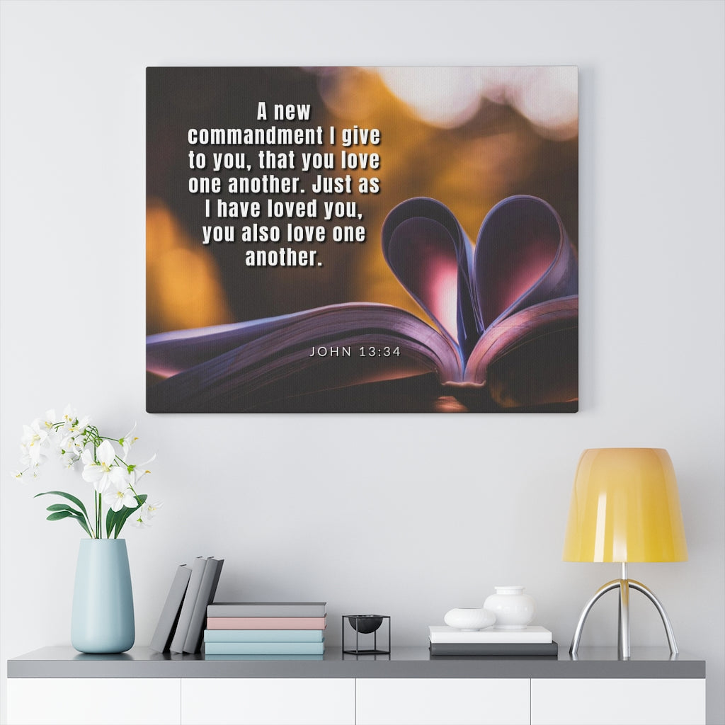 Scripture Walls I Have Loved You John 13:34 Bible Verse Canvas Christian Wall Art Ready to Hang Unframed-Express Your Love Gifts