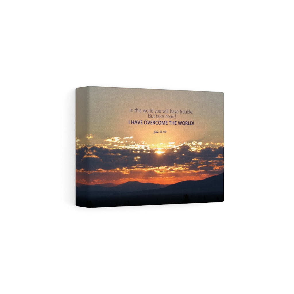 Scripture Walls I Have Overcome The World John 16:33 Bible Verse Canvas Christian Wall Art Ready to Hang Unframed-Express Your Love Gifts