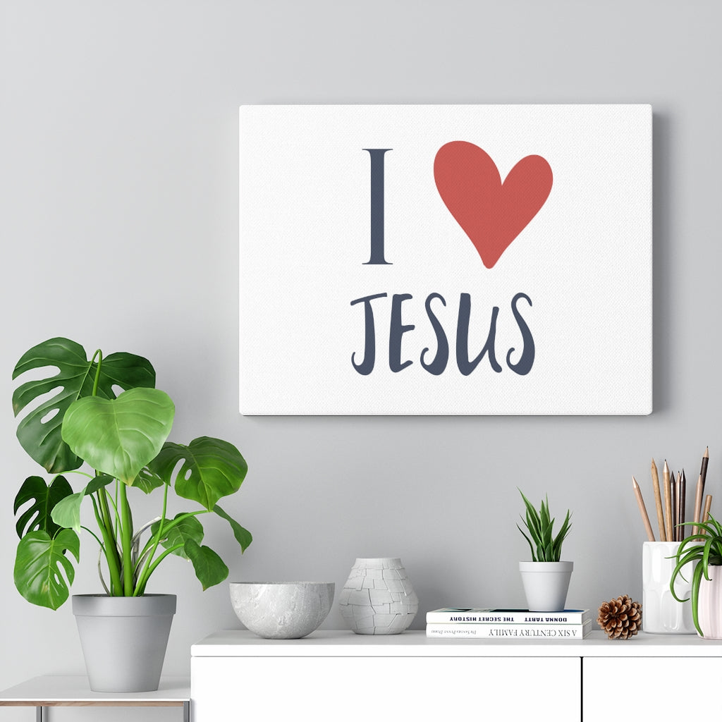 Scripture Walls I Heart Jesus Bible Verse Canvas Christian Wall Art Ready to Hang Unframed-Express Your Love Gifts
