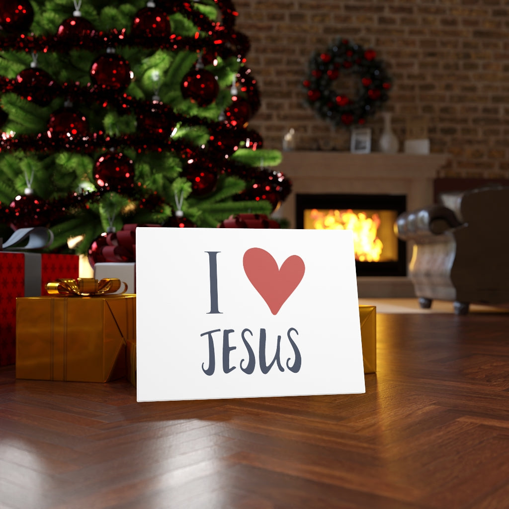 Scripture Walls I Heart Jesus Bible Verse Canvas Christian Wall Art Ready to Hang Unframed-Express Your Love Gifts