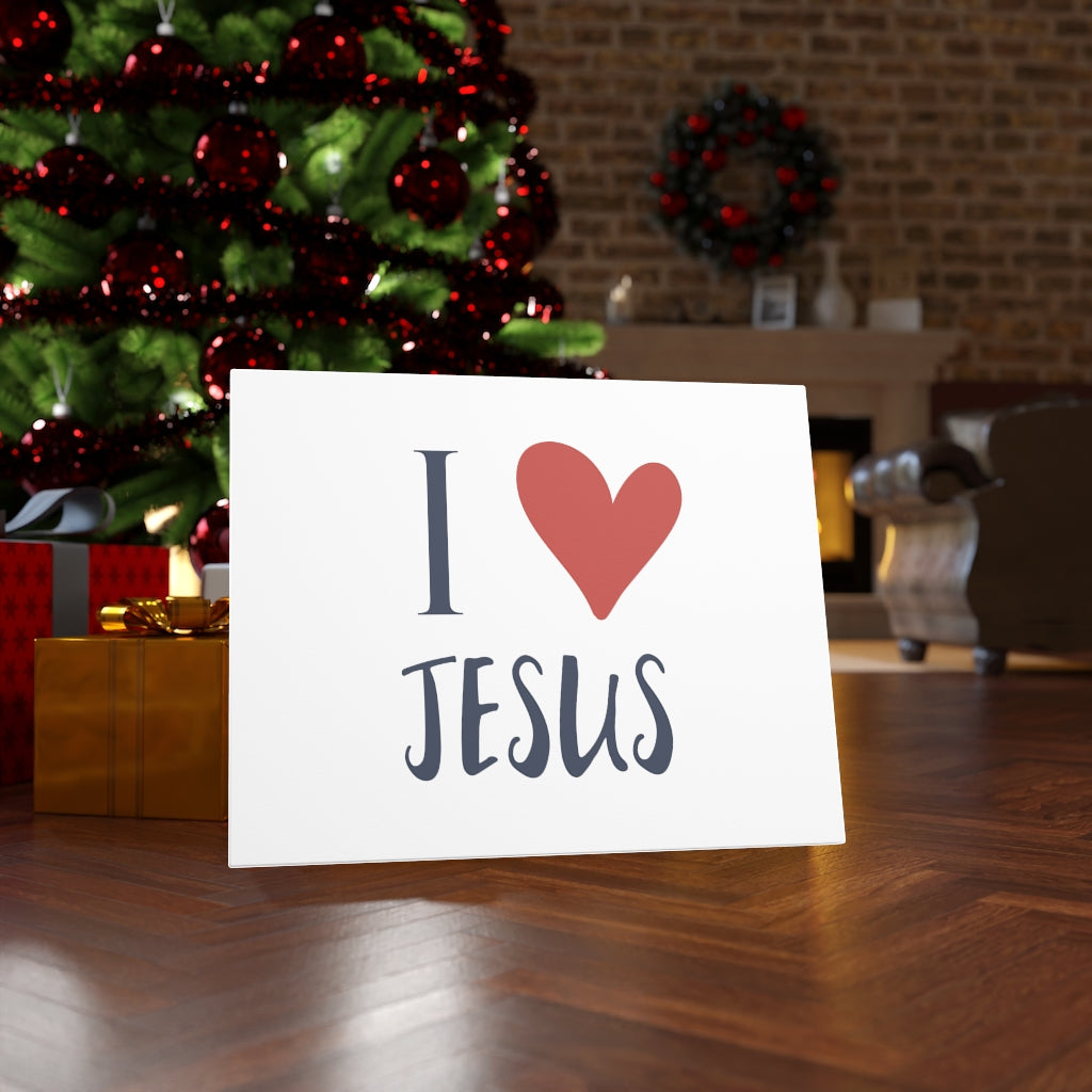 Scripture Walls I Heart Jesus Bible Verse Canvas Christian Wall Art Ready to Hang Unframed-Express Your Love Gifts