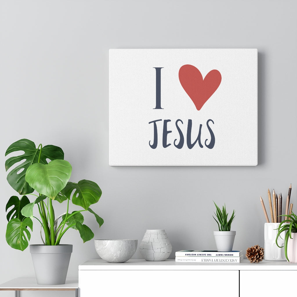 Scripture Walls I Heart Jesus Bible Verse Canvas Christian Wall Art Ready to Hang Unframed-Express Your Love Gifts